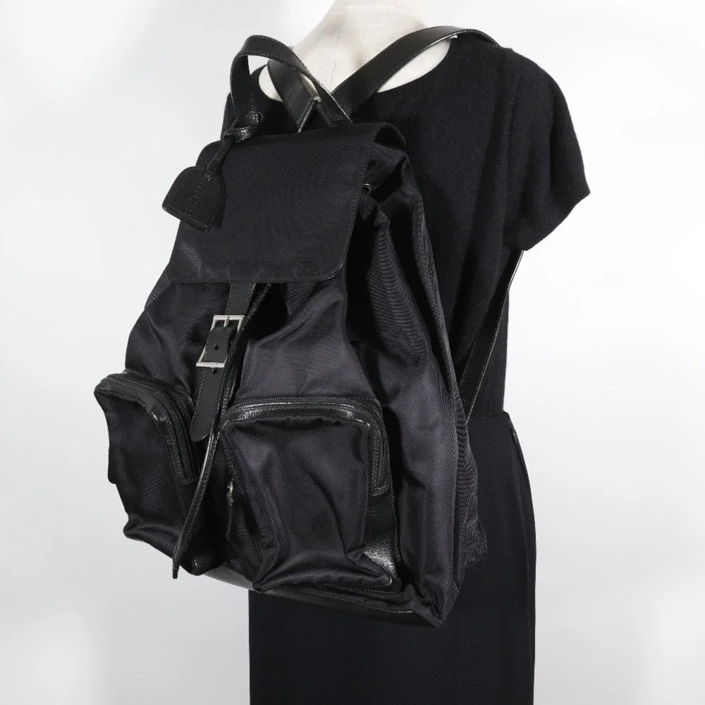 GUCCI Black Leather Backpack